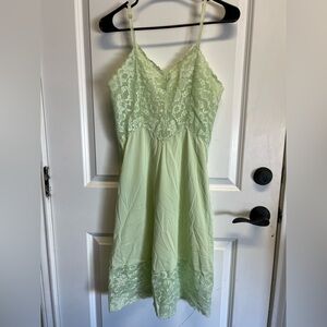 Vintage Vanity Fair Yellow Nylon Full Slip Lingerie 34